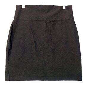 Stunning Eileen Fisher Wide Band Pencil Skirt Black Stretch Workwear Formal S